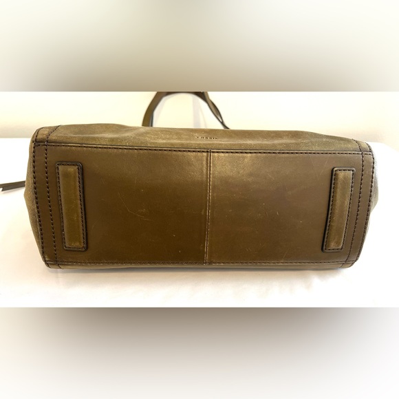 Fossil Emma Shopper Green Pastures Olive Green Leather Tote - Picture 4 of 16